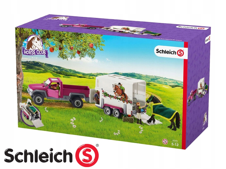 SCHLEICH KONIE Samochód Pick Up z przyczepą 42346