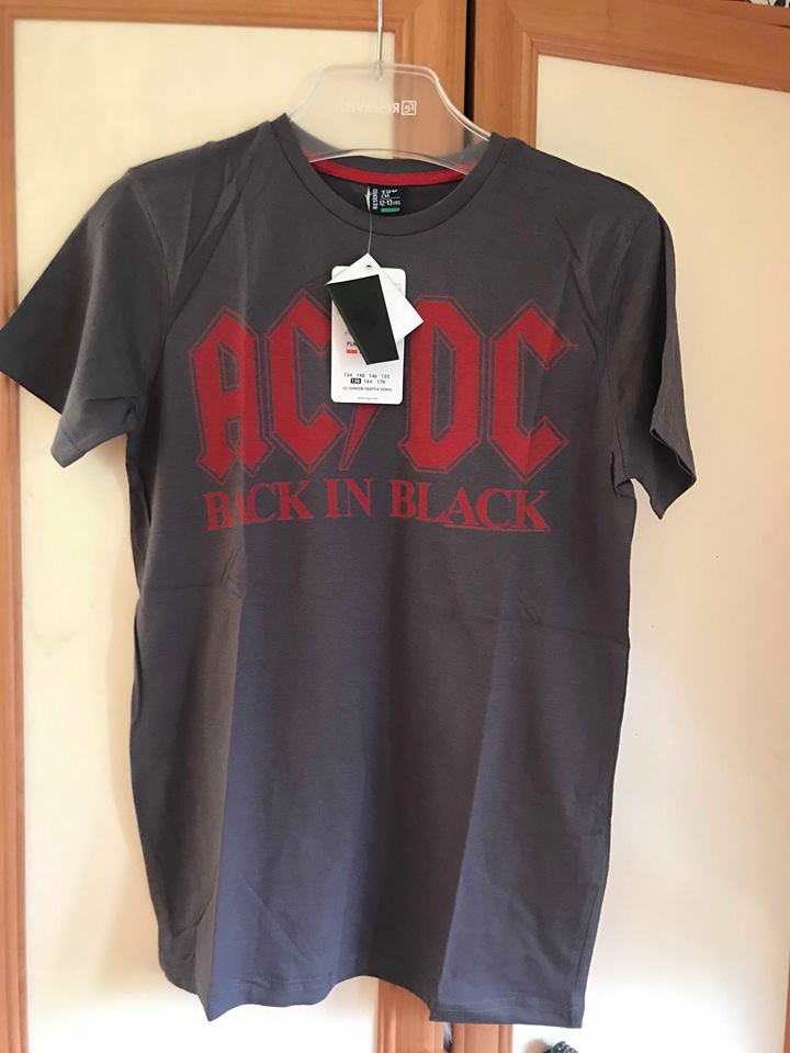 t-shirt szary AC DC nowy RESERVED r. 158 damskie S