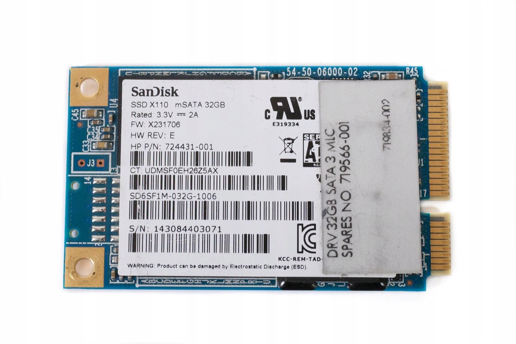 SanDisk X110 dysk SSD mSATA 32GB