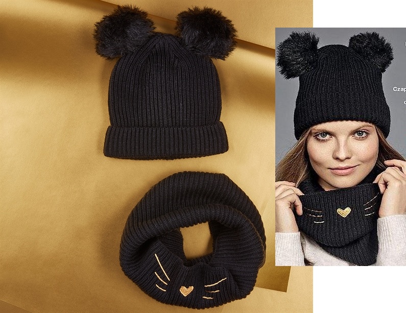 AVON CZAPKA SZAL KOMIN PIXIE + gratis