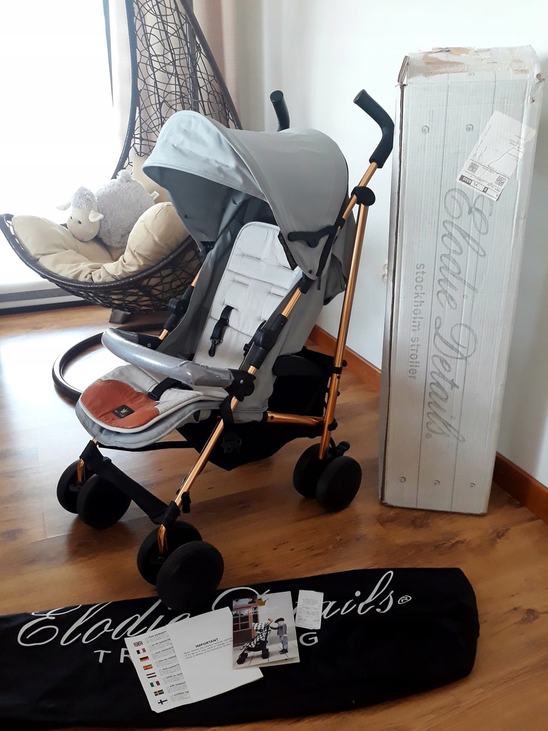 Elodie details stockholm stroller golden grey online