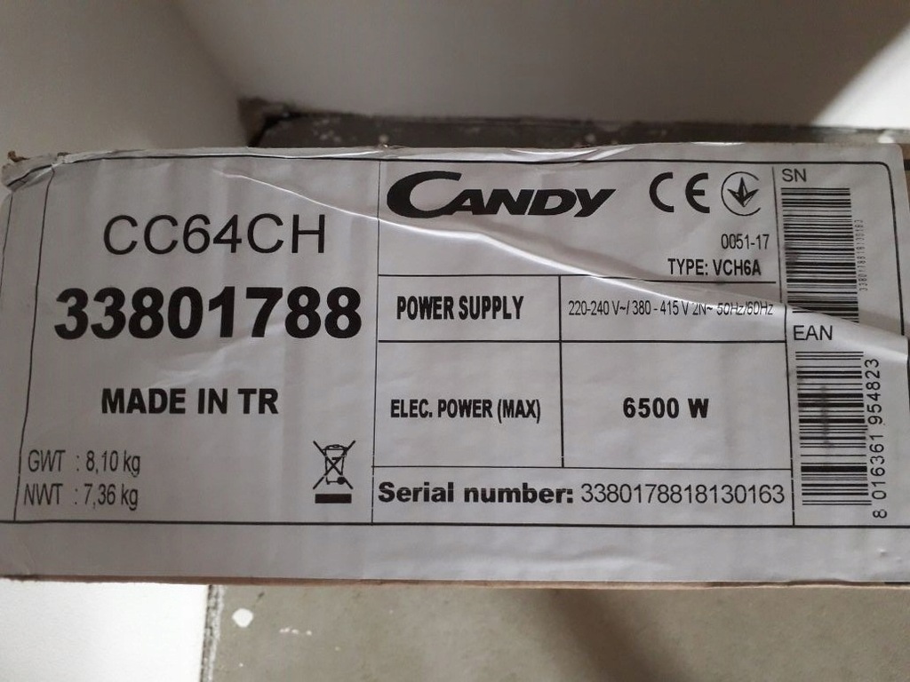Indukcja Płyta grzewcza CANDY CC64CH Nowa - 7445307017 - oficjalne ...