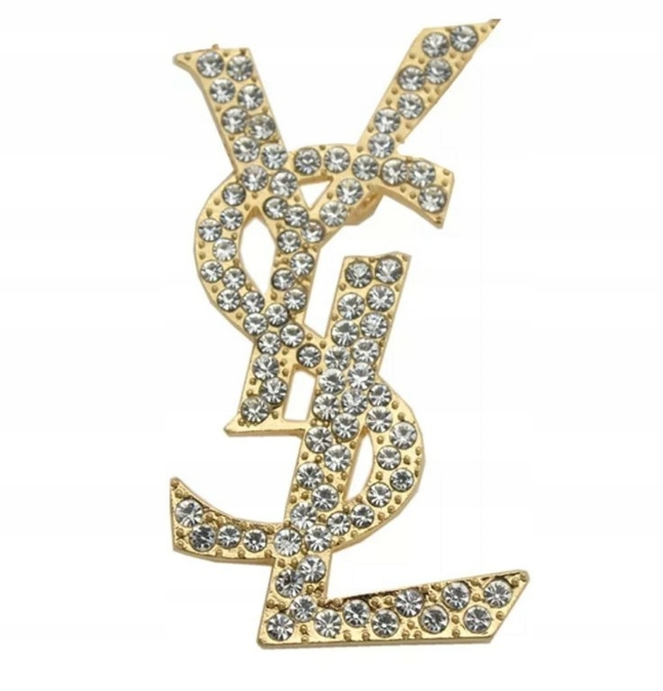 broszka pozlacana YSL