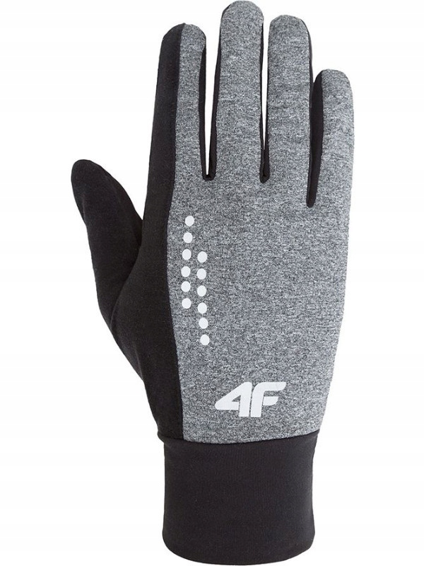 4F rękawiczki ciemny szary melanż XL