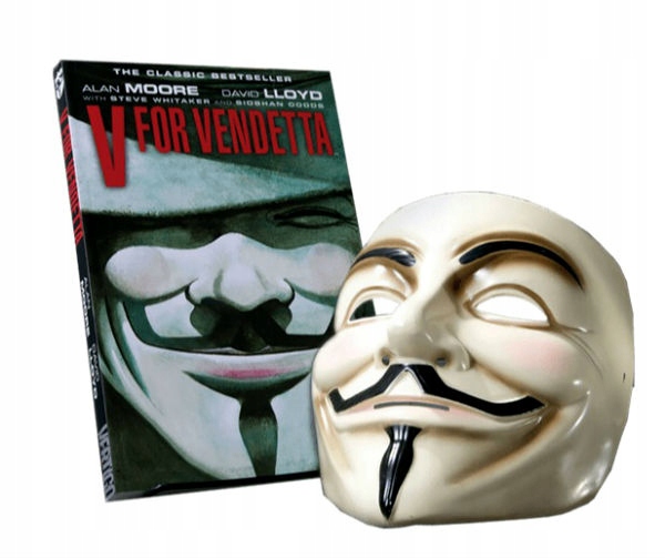 MASKA V JAK VENDETTA KSIĄŻKA ZESTAW ALAN MOORE