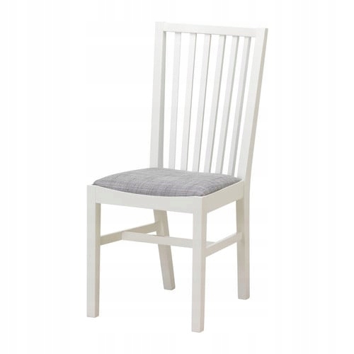 IKEA NORRNAS Krzesło, biały, Isunda szary