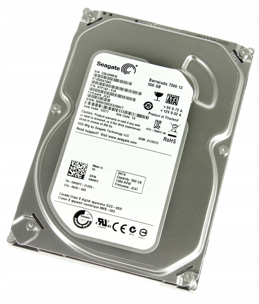 DYSK TWARDY 3,5" SEAGATE 500 GB ST3500413AS