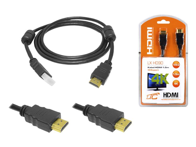 KABEL HDMI-HDMI 3m HIGH SPEED 4K V2.0 HD91
