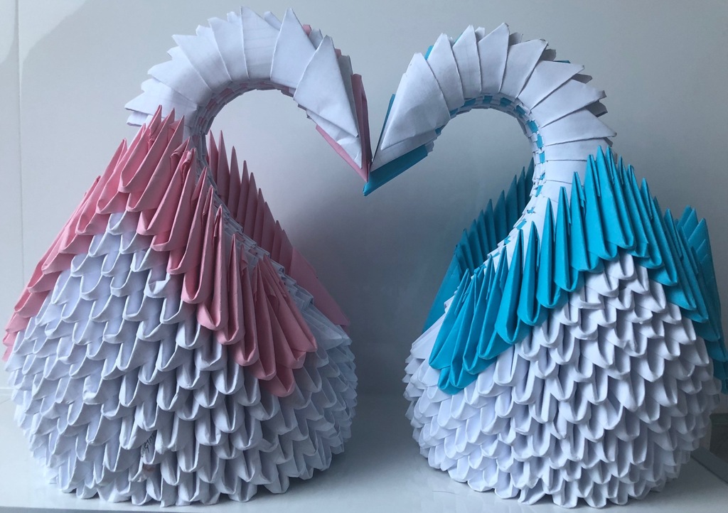 Łabędzie idealne na ślub - origami modułowe