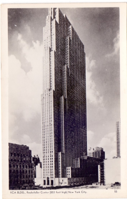 RCA Building Rockefeller New York pocztówka WAW