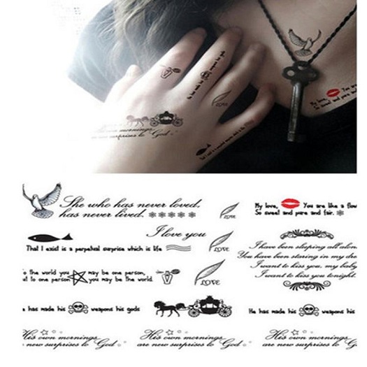 TATTOO BODY ART TATUAŻ ZMYWALNY NAPISY