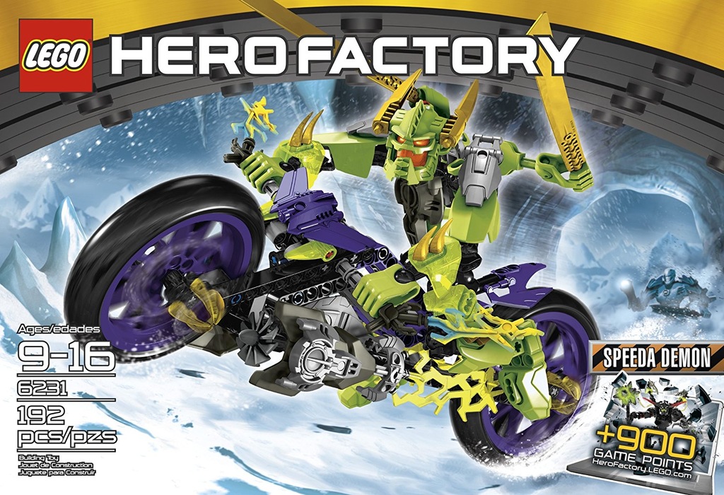 LEGO Hero Factory 6231 Speeda Demon 100% komplet