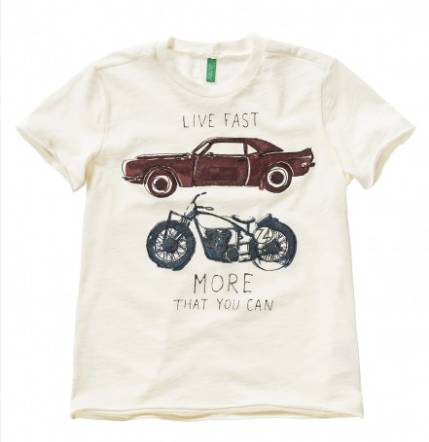 Benetton NOWY T-shirt samochód_motor 12l