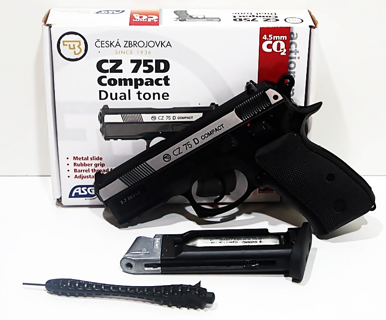 WIATRÓWKA CZ 75D COMPACT DUAL TONE 4,5 MM + PUD