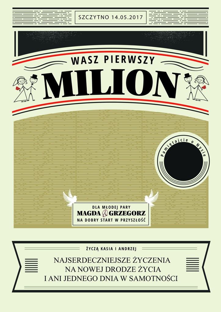 Wasz pierwszy milion - prezent ślubny