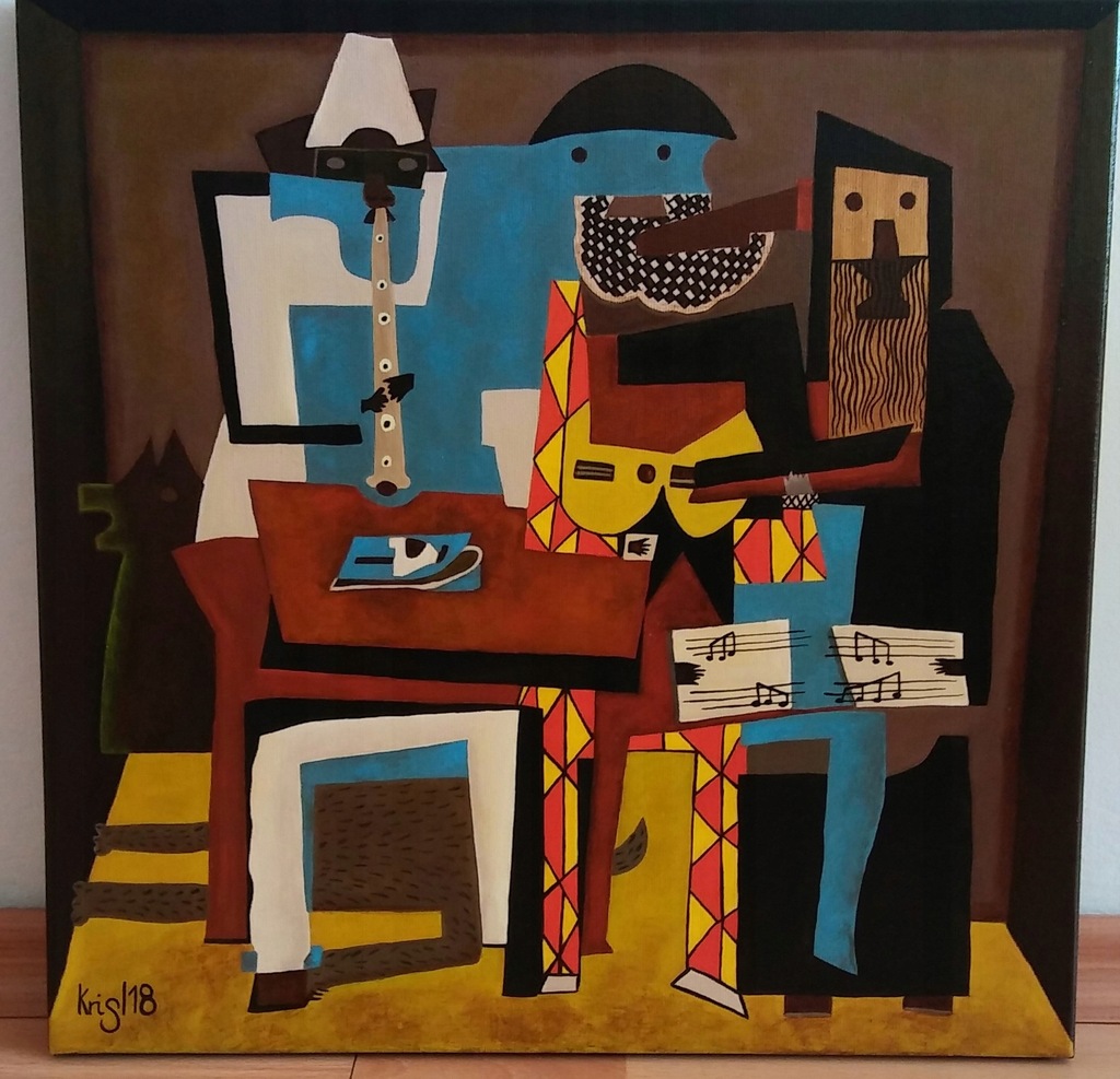 Obraz ręcznie malowany, Picasso kopia.40x40