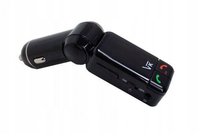 Transmiter FM USB+jack+Bluetooth+ładowarka 2x1A -