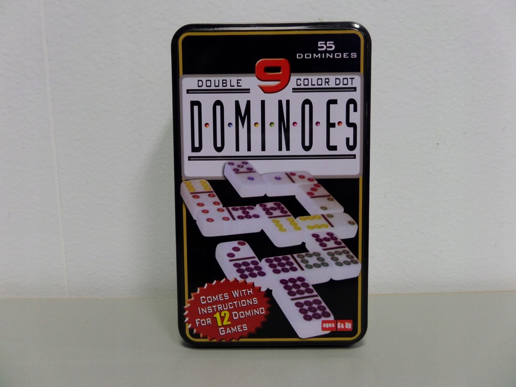 DOMINO DOMINOES DOUBLE 9 COLOR DOT 42437T