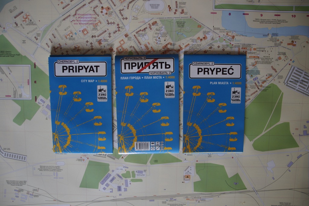 Mapa Prypeci plan miasta Prypeć, Czarnobyl-2 Wyd.3