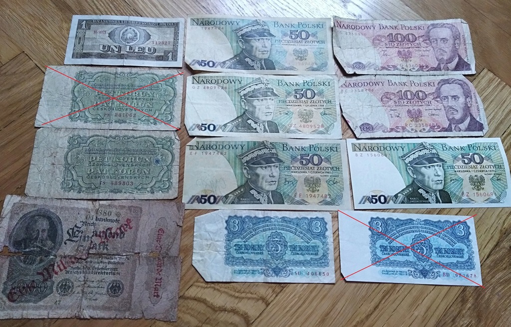 Stare banknoty polskie i nie tylko 10 szt.