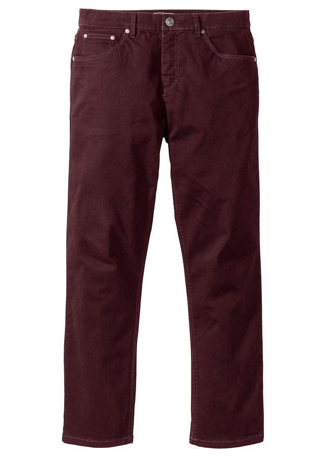Spodnie Regular Fit czerwony 54 L 968049 bonprix
