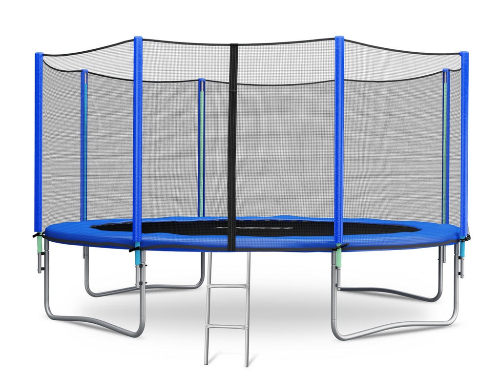 TRAMPOLINA ogrodowa NEOSPORT 374cm SIATKA DRABINKA