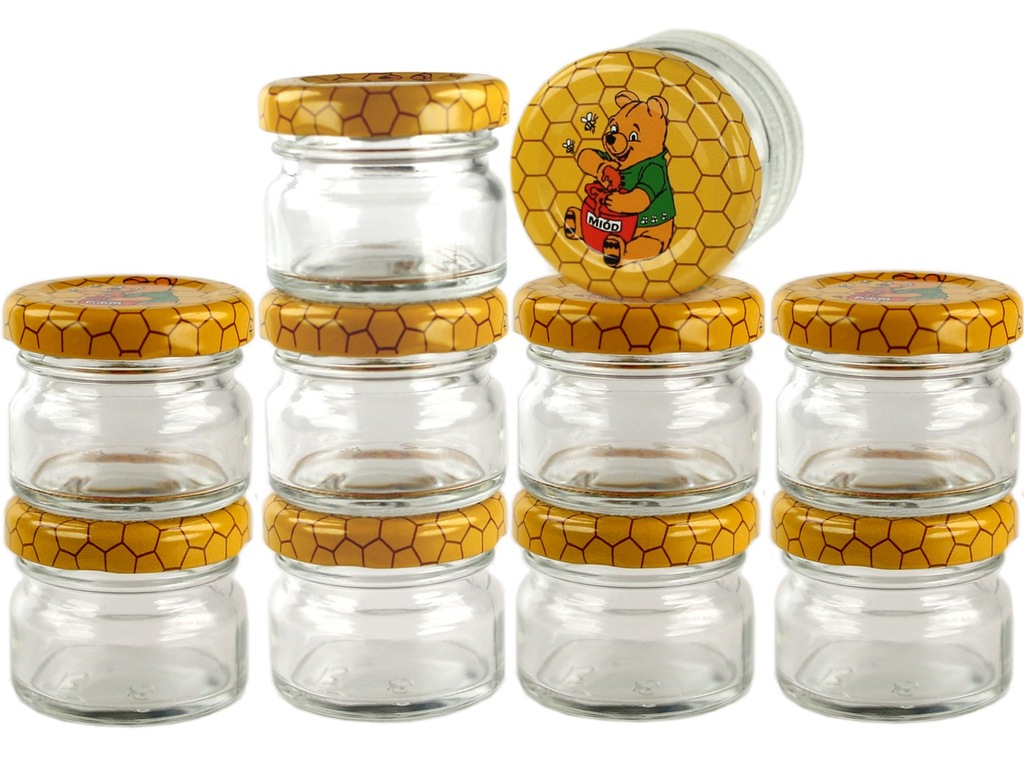 AKADA słoiczki 30ml 10szt słoik podziękowania miś