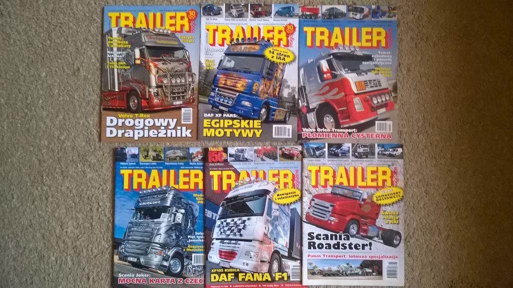 TRAILER MAGAZINE do kolekcji 8 numerów BDB stan