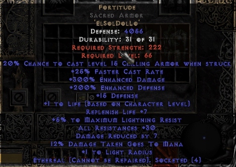DIABLO 2 LADDER ETH E BUG HART FORTI FORTITUDE
