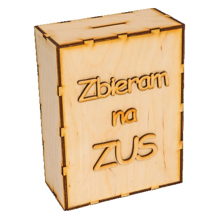 Skarbonka Drewniana Z Napisem Prezent Puszka S 16