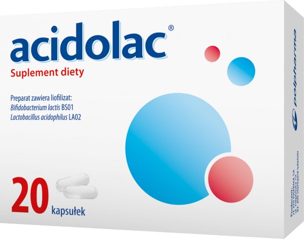 Acidolac 20 kapsułek ___ PROBIOTYK Bifidobacterium