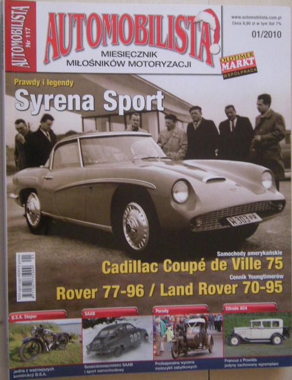 AUTOMOBILISTA-nr.117-Syrena Sport-BSA Sloper