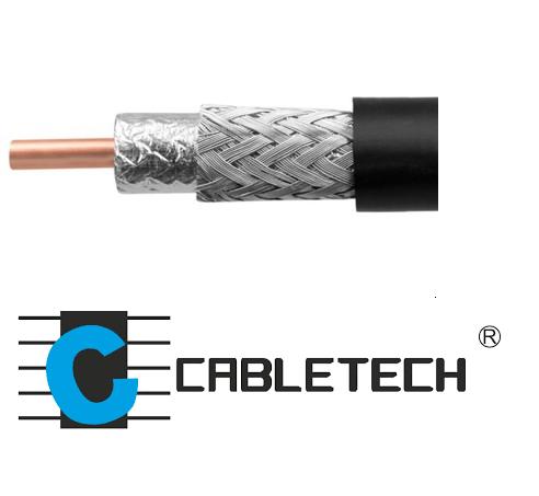 Kabel koncentryczny antenowy + ŻEL Cabletech 1m