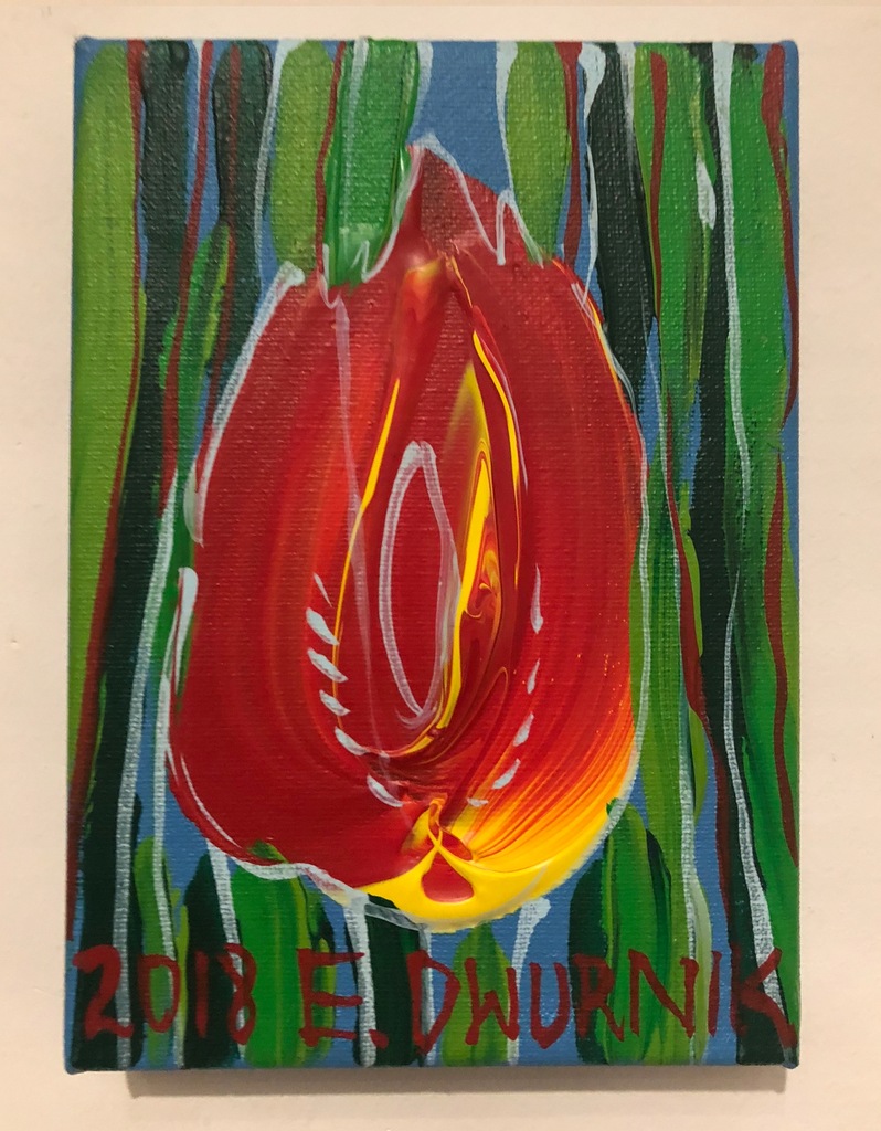 Edward Dwurnik (1943-2018) - Tulipan, certyfikat