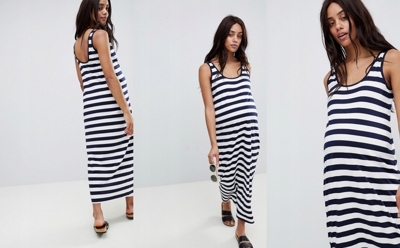 64084SK MATERNITY MAXI SUKIENKA PASKI 36