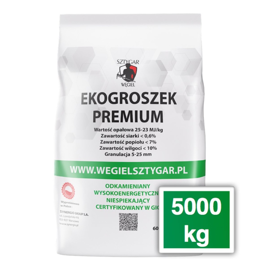 5 ton Ekogroszek Premium Sztygar 26-24 MJ/kg