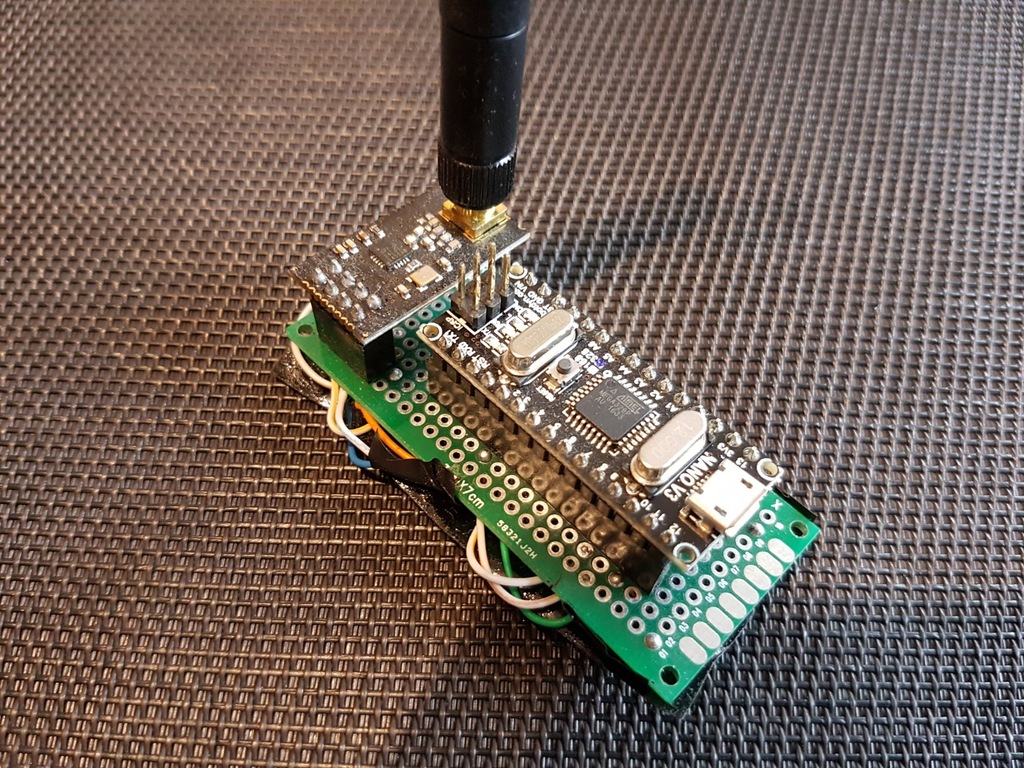 Bramka MySensors Arduino Nano 5V nrf24l01 antena