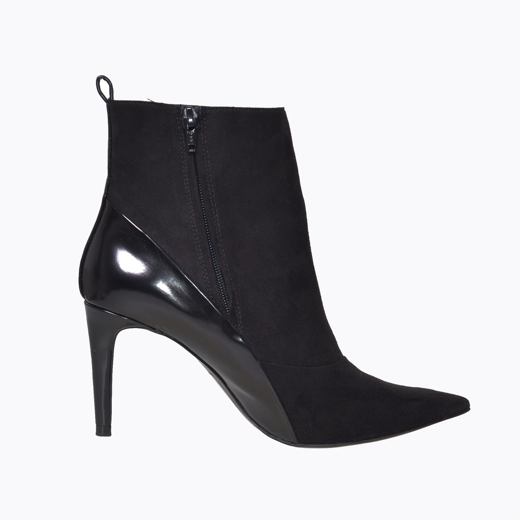 ZARA botki ZAMSZ lakier SZPIC szpilka 9cm 39 - 6890000284 ...