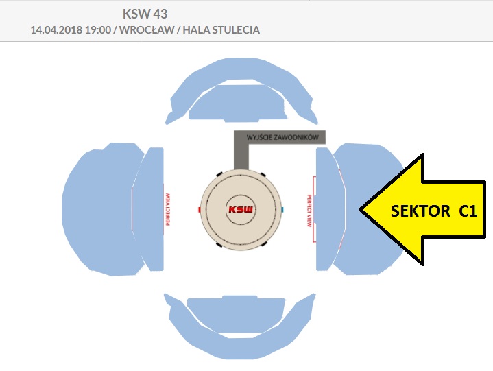 BILET-Y GALA KSW 43 -HALA STULECIA -WROCŁAW -14.04