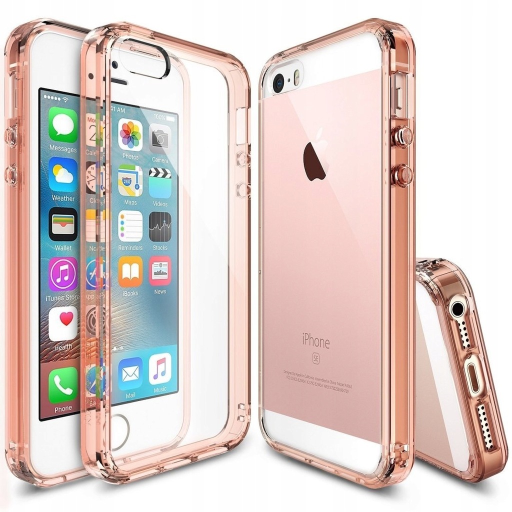 Etui Ringke Fusion iPhone 5s/SE Rose Gold Crystal