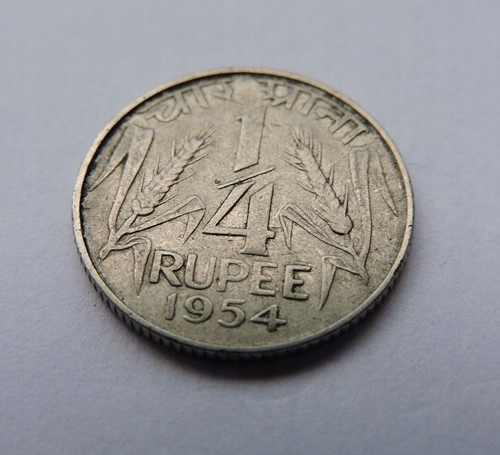 INDIE 1/4 rupee 1954