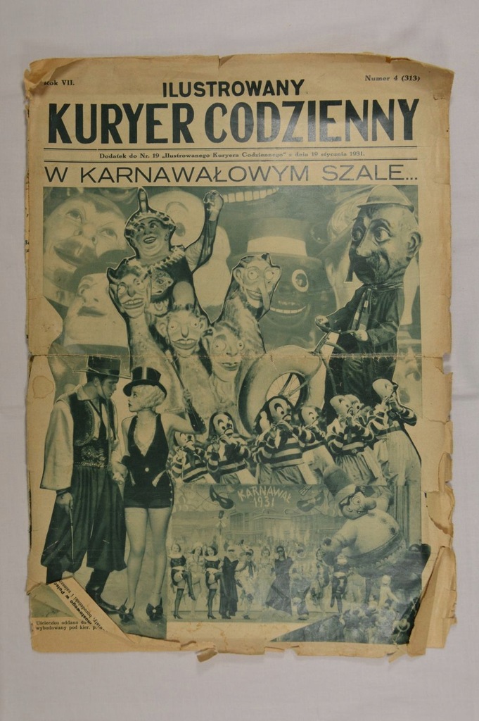 ILUSTROWANY KURIER CODZIENNY KARNAWAŁ 1931 TANIO!