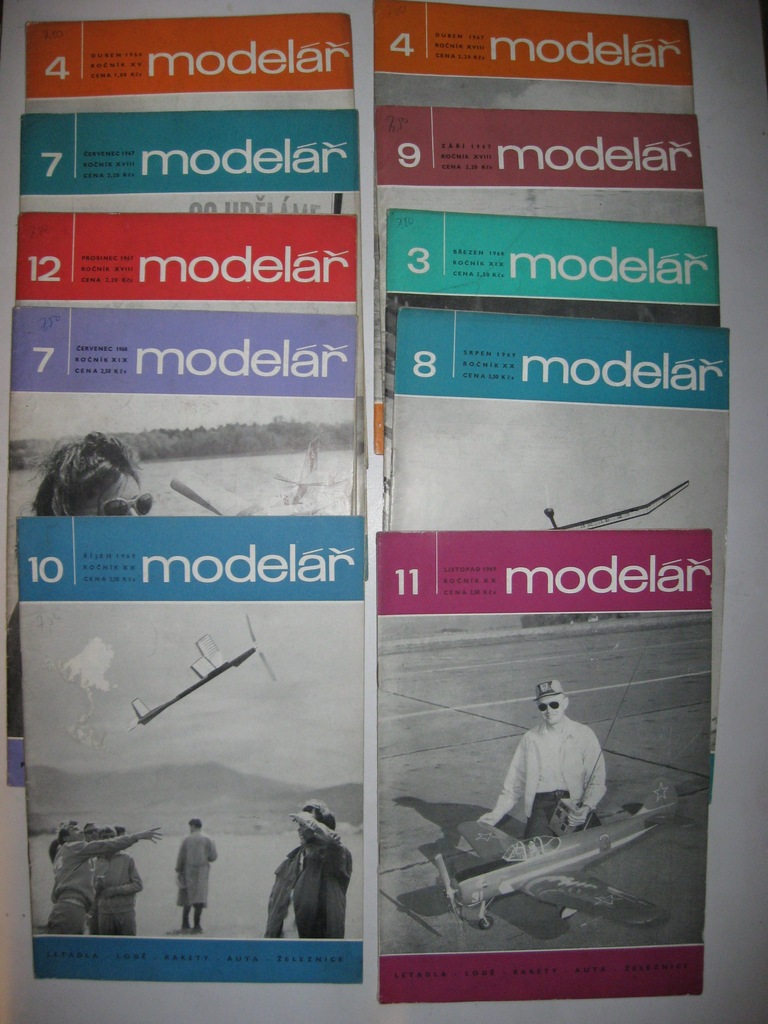 Modelarz MODELAR czeski 10 numerów 1964-69