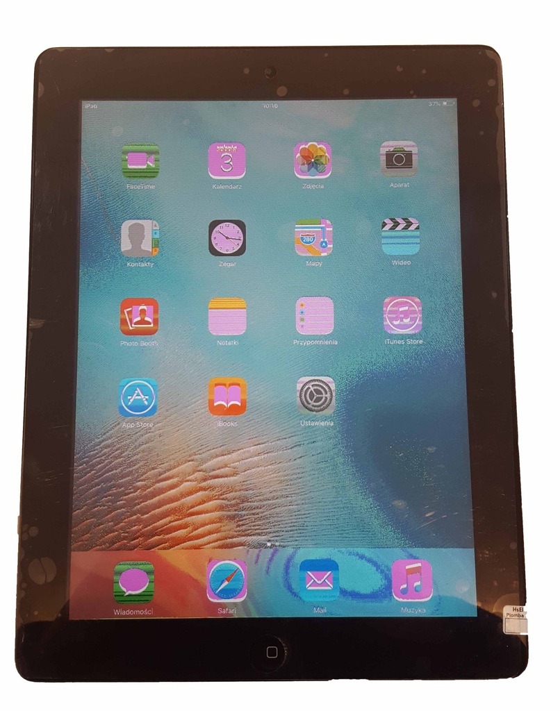 APPLE iPAD 2 16GB A1395 ROZMAZANY LCD BEZ BLOKAD V