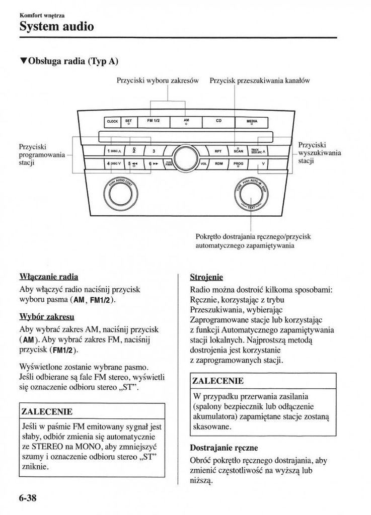 Mazda 3 0609 Sedan Hatchback+Radio Instrukcja Obs