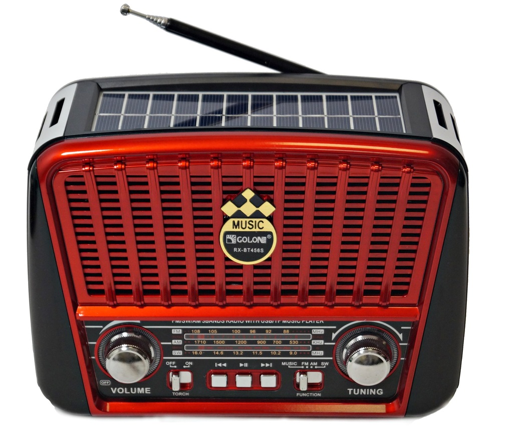 RADIO SOLARNE GŁOŚNIK PENDRIVE USB MP3 SD LATARKA
