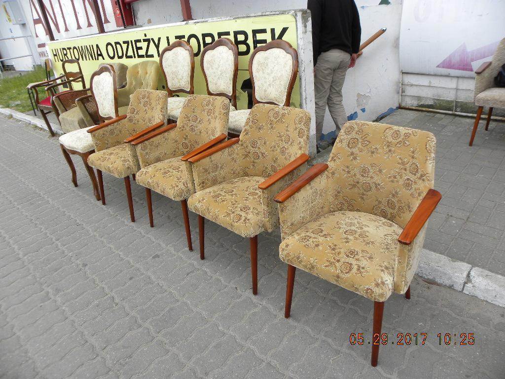 KRZESŁA z lat 80-tych foteliki krzesłofotele 4 szt