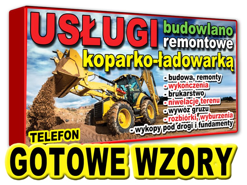 SZYLD DIBOND 2x1m TABLICA usługi budowlane bramy