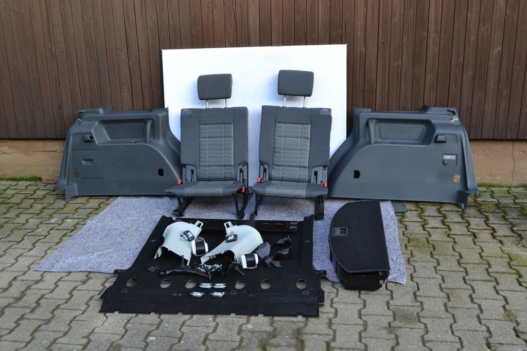 fotele vw touran przeróbka na 7 miejsc komplet