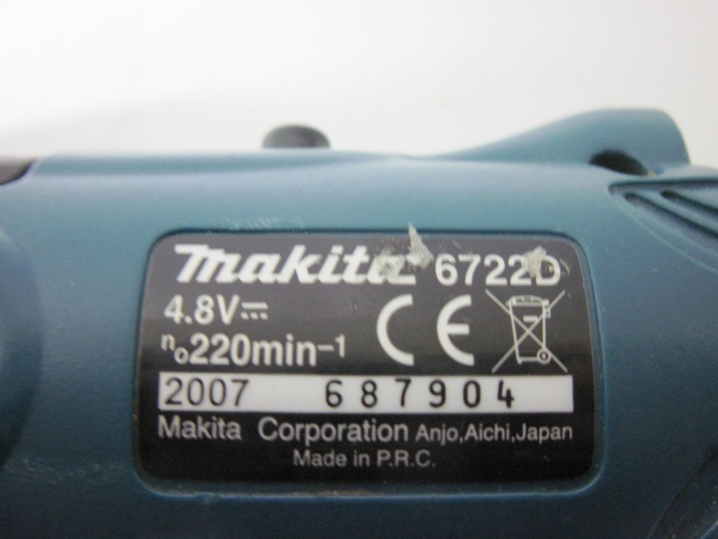 Makita 6722d замена аккумулятора